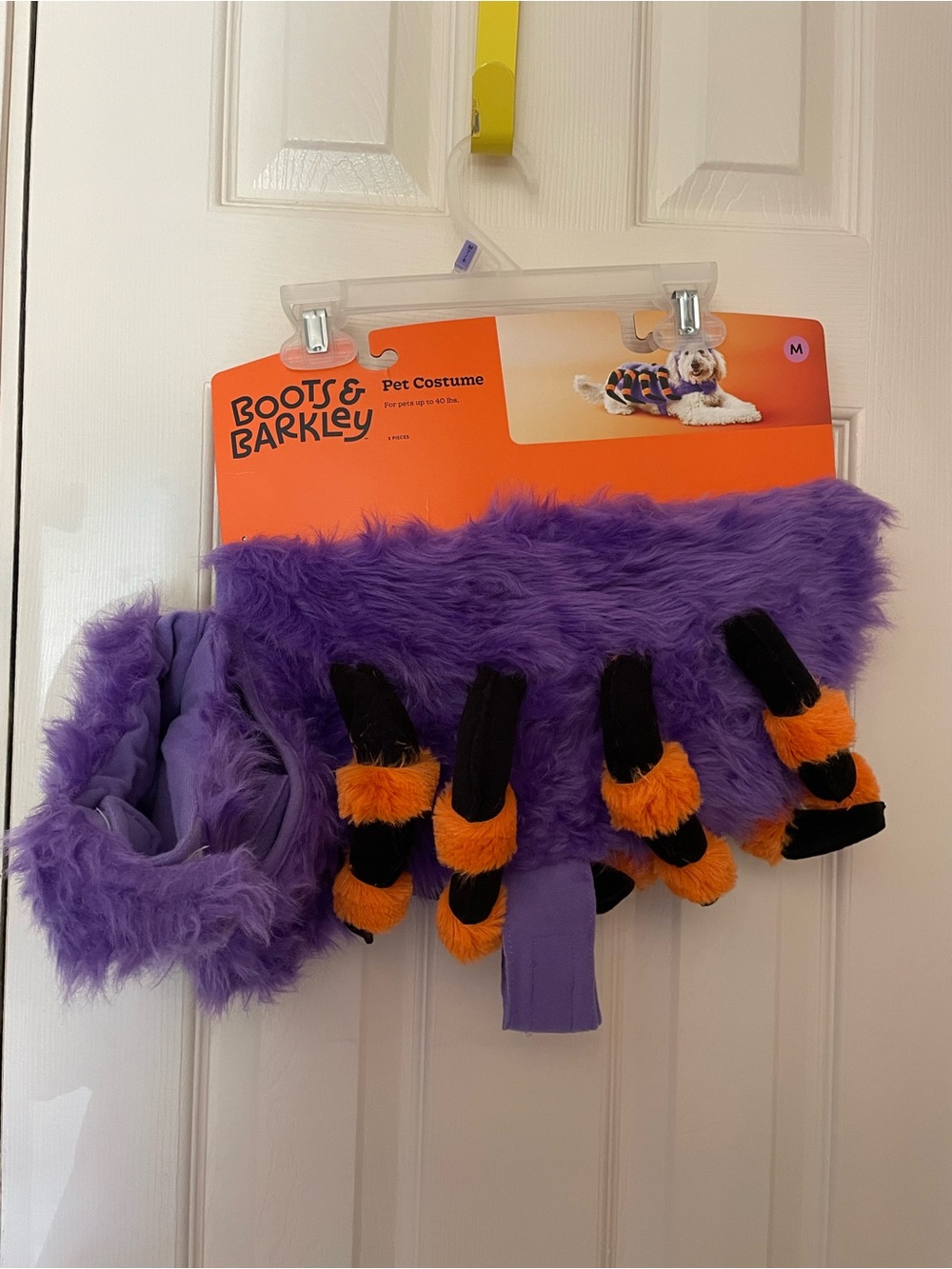 Boots & Barkley Purple Monster Pet Costume with Orange Claws Medium NWT